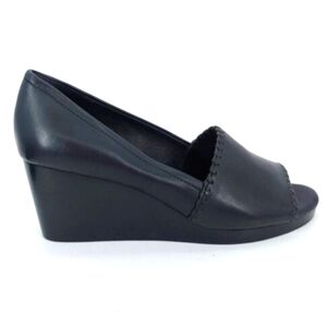 NIB Jack Rogers Stacked Wedge Black Sz 9.5